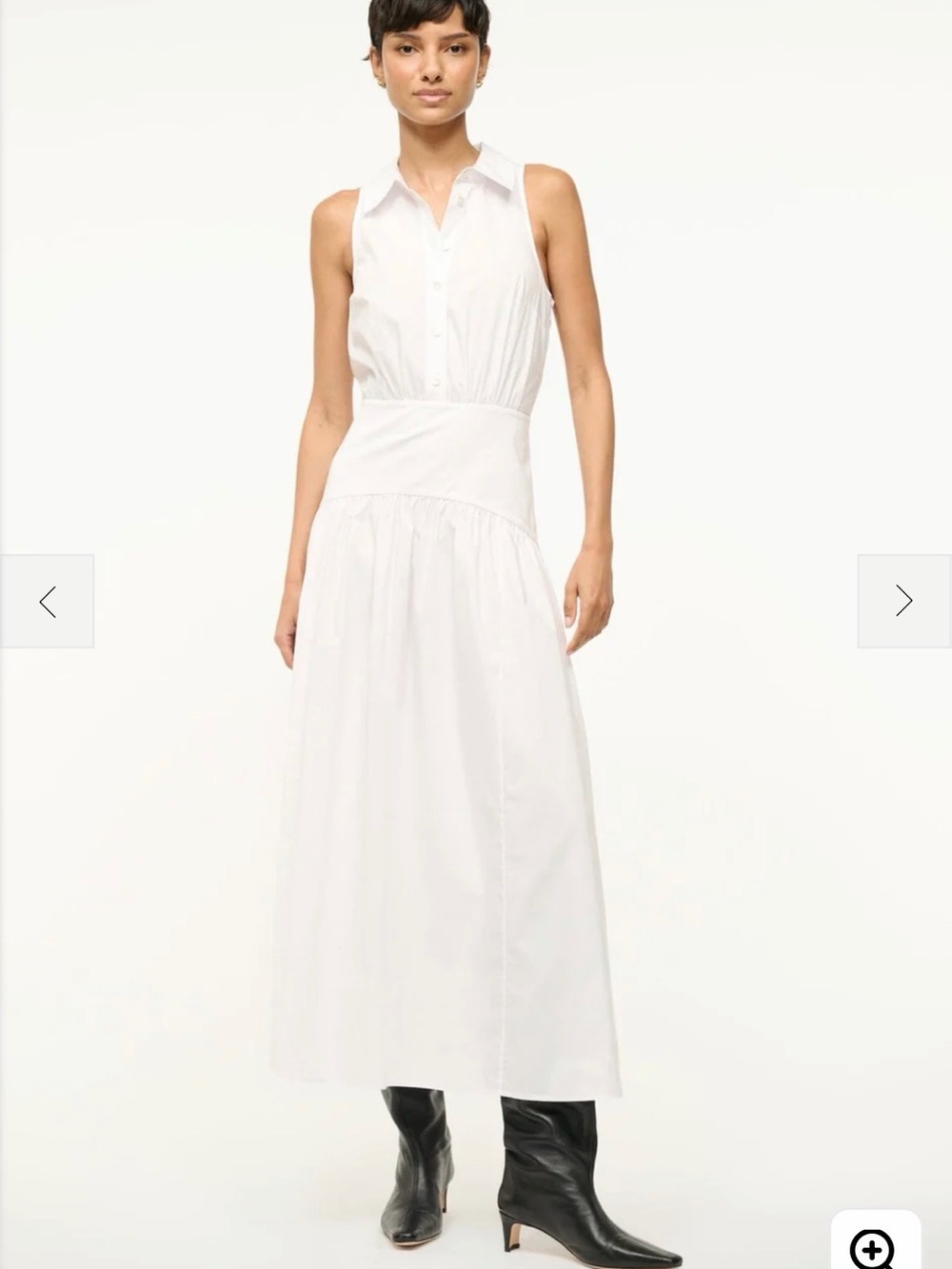 NWT STAUD Romy Dress – White Size 4 – $375 Retail
